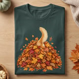 Dog in Autumn Leaf Pile Tee thumbnail 6