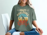 Pickleball Comfort Colors Shirt, Crazy Pickleball Lady, Vintage Graphic Tee thumbnail 6