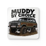 Grand Wagoneer Corkwood Coaster Set, The Waggy Car Coasters, Muddy By Choice Decor, Off Road Coasters thumbnail 4