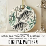 Digital Pattern, Digital Bundle, Sheepshead Fish Pattern, Ocean Underwater, Tropical Pattern, Starfish Digital, Ocean Life, Digital Download thumbnail 3