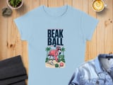 Funny Bocce Ball Flamingo T-Shirt | Retro Beak Ball Player Tee | Vintage Summer Beach Sports Gift Idea thumbnail 4
