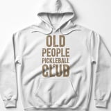 Pickleball Gildan Fleece Hoodie, Old People Pickleball Club, Cozy Athletic Court Pullover thumbnail 7