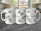 X-ray Flower Mug Sublimation Wrap, Ethereal Botanical Digital Design for 11oz 15oz Cup, Minimalist Ghosted Floral PNG, Instant Download thumbnail 10