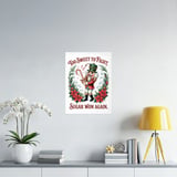 Nutcracker Poster: Christmas Decor, Candy Cane Sword, Holiday Saying, Framed thumbnail 12