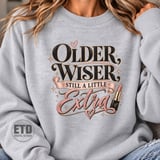 Older Wiser Still A Little Extra PNG, Sassy Birthday Queen Shirt Design, Glam Rose Gold Sublimation Graphic, Funny Birthday Gift Clipart thumbnail 20