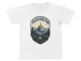 Faith Over Fear Christian Youth T-Shirt | Rustic Mountain Cross Graphic Tee | Inspirational Walk By Faith Religious Top | Spiritual Nature Gift thumbnail 3
