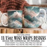 Digital Clouds Pattern, Teal Pink Cloudscape, Geometric Waves, Art Deco, Background, Texture, Digital Paper Bundle, Scrapbook Paper Digital thumbnail 4