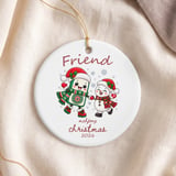 Mahjong Christmas Ornament 2026, Cute Mahjong Snowman Friend Ceramic Keepsake, Game Night Player Holiday Gift, Best Friend Tree Decoration thumbnail 5