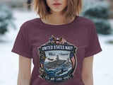 United States Navy Shirt, Patriotic USN Veteran Gift, Sea Air Land Space Emblem Military Tee, American Pride Naval Forces Apparel thumbnail 1