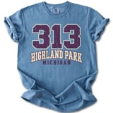 313 Highland Park Michigan Tee thumbnail 2