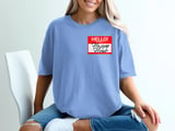 Happy Hour T-Shirt, Funny Hello My Name Is Drinking Shirt, Cocktail Bar Party Tee, Bachelorette Friend Gift thumbnail 2