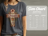 God Is Good Quilted Cross Tee or Sweatshirt, Faux Patchwork Design thumbnail 9