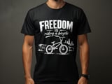 Freedom Is Riding a Bicycle | BMX T-Shirt thumbnail 1