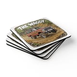 The Waggy Grand Wagoneer Corkwood Coaster Set, Car Lover Gift, SUV Coasters, Automotive Decor, Gift for Him, Man Cave, Petralla Shop thumbnail 2
