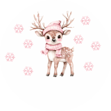 Pink Deer Baby Ornament Digital Art thumbnail 3