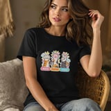 Rock Paper Scissors Cat Paw Hand Game Graphic T-Shirt Pet Rescue Kitten Print thumbnail 6