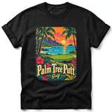 Palm Tree Putt ~ Comfort Colors Premium Tee thumbnail 1