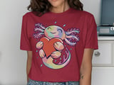 Cute Axolotl Heart Graphic T-Shirt thumbnail 12