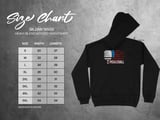 Pickleball Gildan Fleece Hoodie, Pickleball Patriotic USA Flag Graphic Print, Warm Court Pullover thumbnail 12