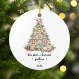 Quilter Christmas Ornament 2026, Year I Learned Quilting Keepsake, Patchwork Tree Sewing Gift, Holiday Tree Decor for Crafters thumbnail 2