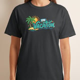 On Vacation Shirt, Tropical Palm Tree Beach T-Shirt, Summer Travel Tee, Getaway Holiday Gift for Her, Family Trip T-Shirts thumbnail 10