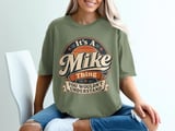 Funny Mike Thing T-Shirt, Personalized Name Gift, Custom Mike Shirt, Retro Style Mike Tee, Humorous Mike Gift for Men thumbnail 1