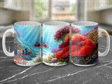 Vibrant Ocean Clownfish Mug Sublimation Wrap Digital Download, Under the Sea Coral Reef 11oz 15oz Design thumbnail 10