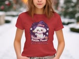 Cute Poodle Potion Power Sweatshirt, Magical Poodle with Hat, Kids Halloween Apparel, adult and kid size t-shirts thumbnail 1