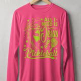 Pickleball Sport-Tek Long Sleeve Tee, All I Need Is Jesus And Pickleball, UV Protection Sun Shield Shirt thumbnail 2
