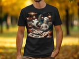 Halloween Baking T-Shirts, Spooky Season Tees, Ghost Baker Design, Cat and Cookies, Kitchen Scene Shirt, Cute Halloween Apparel thumbnail 2