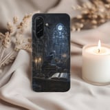 Dark Academia Tough Phone Case, Gothic Raven Bookish Phone Cover, Moody Midnight Library Aesthetic Case, Spooky Book Lover Gift thumbnail 3