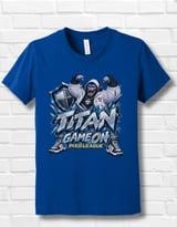 Gorilla Gaming T-Shirt for Kids, Titan Game On Youth Gamer Tee, Blue Silver Gorilla Graphic Shirt, Pixo League thumbnail 11