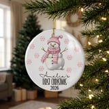 Pink Snowman Baby First Christmas Digital thumbnail 5