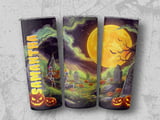 Personalized Halloween Tumbler, Spooky Skeleton Tumbler, Graveyard Tumbler, Name Tumbler, Halloween Gift, Fall Tumbler, Halloween Design thumbnail 5