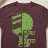 Pickleball Sport-Tek Performance Tee, Paddle Up Butter, Cup, Moisture-Wicking Court Apparel thumbnail 2