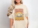 Faith Filled Mama Retro Christian Design | Groovy Rainbow Cross Digital Graphic | Vintage Style Spiritual Other thumbnail 1
