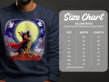 Halloween German Shepherd Crew Sweatshirt, Cute Ghosts Moon Night, Fall Season Graphic Pullover, adult and kid size t-shirts thumbnail 5