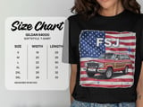 Grand Wagoneer T-Shirt, FSJ Car, American Flag Tee, Classic Car Shirt, Off Road Vehicle Apparel, Patriotic Graphic Design thumbnail 7