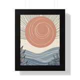 Abstract Sun Posters, Ocean Waves Posters, Botanical Art Posters, Modern Art Posters, Living Room Posters, Boho Style Art Posters thumbnail 3