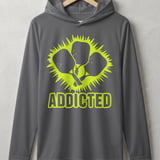 Pickleball Sport-Tek Performance Hood, Addicted Neon Paddles Burst Print, Court Sun Defense Lightweight Hoodie thumbnail 5