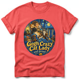 Gogh Crazy Cat Lady ~ Comfort Colors Premium Tee thumbnail 3