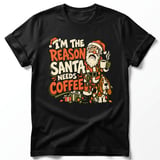Reason Santa Needs Coffee Tee thumbnail 2