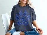 Music Notes Lion Paw Print Graphic T-Shirt thumbnail 4