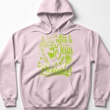 Pickleball Gildan Fleece Hoodie, All I Need Is Jesus and Pickleball Graphic, Cozy Warmup Court Pullover Sweatshirt thumbnail 8