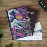 Neon Japanese Dragon Wave Passport Cover thumbnail 4