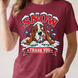 Snow Thank You Basset Hound Tee thumbnail 14
