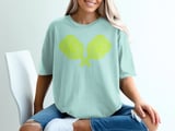 Pickleball Comfort Colors Shirt, Crossed Paddles Ball Mosaic Art, Vintage Graphic Tee thumbnail 12