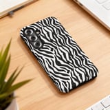 Zebra Print Tote Bag Aesthetic & Phone Case, Black White Animal Pattern, Trendy Y2K Style Purse, Wild Fashion Accessory Gift for Her thumbnail 11