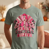 Faux Patchwork Pray Fight Believe Tee thumbnail 17