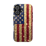Glitter American Flag Tote Bag: Patriotic Stars and Stripes Phone Case thumbnail 7